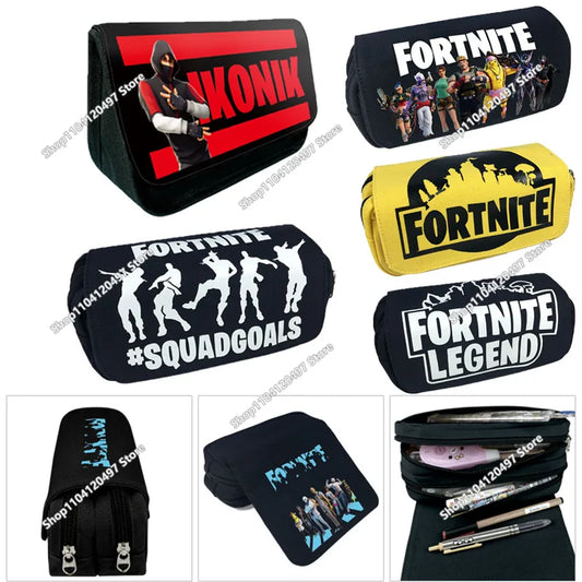 Estojo Escolar Fortnited de Grande Capacidade para Estudantes, Estojo para Lápis Infantil, Bolsa para Canetas, Material Escolar, Bolsa de Papelaria para Rapazes, Presentes Gaming