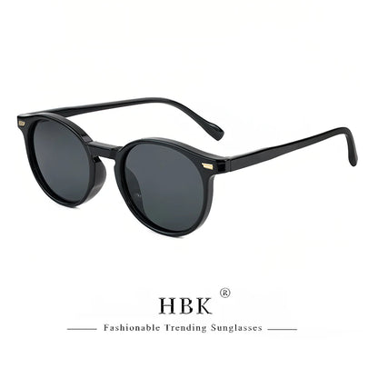 HBK Fashion polarizované sluneční brýle pro muže, kulatý rám TR90, módní sluneční brýle pro ženy, na řízení, sportovní, UV400, Lunette De Soleil Homme