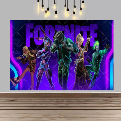 F-fortniteds Backdrop Poste  Boy Birthday Party Banner Kids  Birthday Cake Table Decor Party Supplies Photography Props Gift