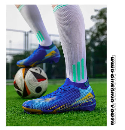 Professional Men's Outdoor FG Bottomed Football Shoes Adult Durable Comfortable Training Shoes Teenagers Non Slip Soccer Shoes