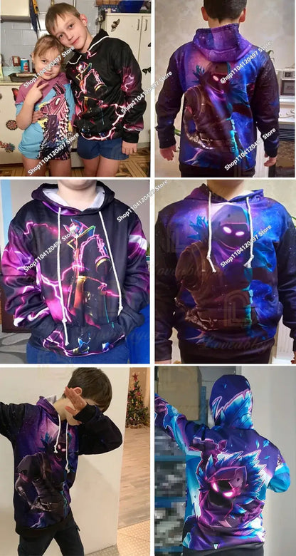 Boys and Girls Hoodies Fortnite Children's Pullover 3D Printed Hoodies Battle Royale Men's Hoodies Autumn Fashion Kids Clothing