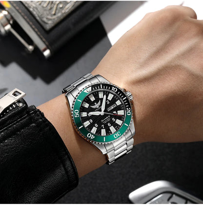 Yelang V1217 42mm Japan Eco-Drive Solar Watch Men's Watch 300M Diver Watch 30ATM Professional Waterproof Sapphire Luminous