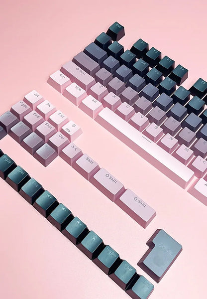 130 Keys Gradient Lucky Red RGB Backlit Shine Through Keycaps OEM Profile Double Shot PBT Keycaps for MX Switches Gamer Keyboard