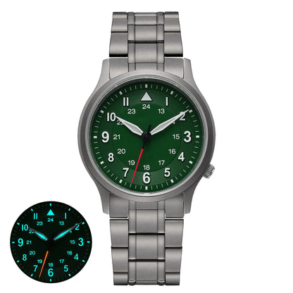 BERNY Full Titanium Watches for Men Quartz Men's Watch Lightweight Sapphire Super Luminous VH31 Sport Field Wristwatches