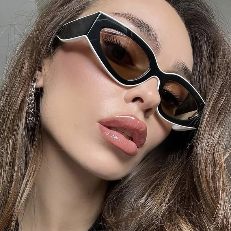 Módní sluneční brýle Cat Eye, malé oválné, dámské, pánské, trendy, Y2K, punkové, cestovní, vintage, UV400