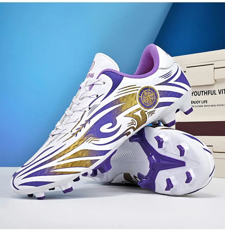 Original Soccer Cleats Man Training Shoes Outdoor Non-slip Children's Football Shoes Long Spikes Men's Futsal Shoes Size 32-45