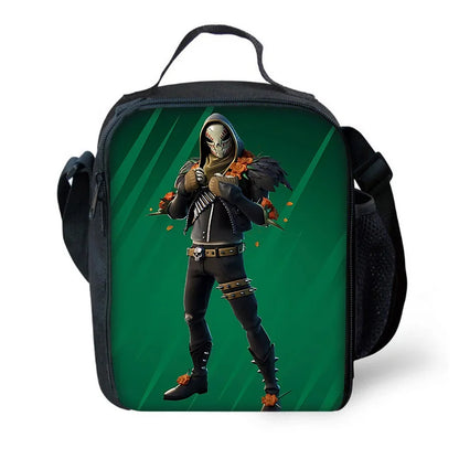 Hot Game Shooting Fortnites Child Insulated Large Capacity Bag for Boy Girl Student Outdoor Resuable Thermal Cooler Lunch Box