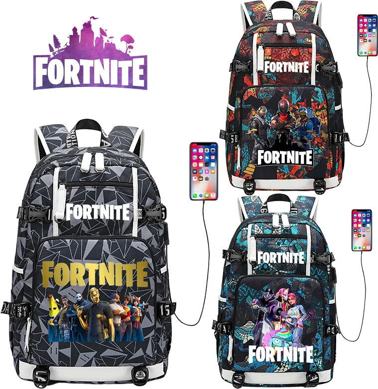 Fortnite-Print-Schülerrucksack für Jungen und Mädchen, Schulrucksack mit großem Fassungsvermögen, wasserdicht, leicht und strapazierfähig, Geburtstagsgeschenk