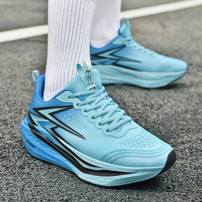Chaussures de course pour hommes, spécialité marathon ; chaussures de sport légères pour hommes avec semelle en carbone ; baskets de sport confortables et antidérapantes pour femmes