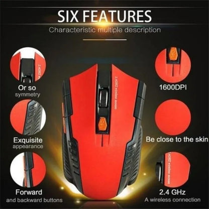 Mini Portable Mouse 2.4GHz Wireless Optical Game Mouse for PC Laptop Computer USB Receiver