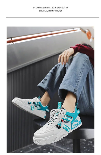 Chaussures de skateboard pour homme, baskets d'été, cuir, décontractées, mode, plein air, course à pied, sport, randonnée, tennis, semelles compensées, de créateurs, de luxe