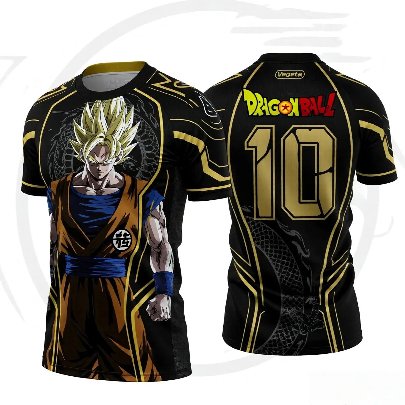 2026 Summer Dragon Ball Retro Fitness T-shirt Men's Oversized 3D Printed Short-sleeved Family Unisex Children's Sports Shirt