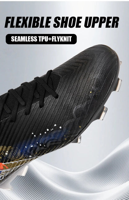 Chaussures de football pour homme, gazon, ultralégères, sportives et confortables, pour adulte, antidérapantes, crampons d'extérieur, sport, futsal, entraînement, match