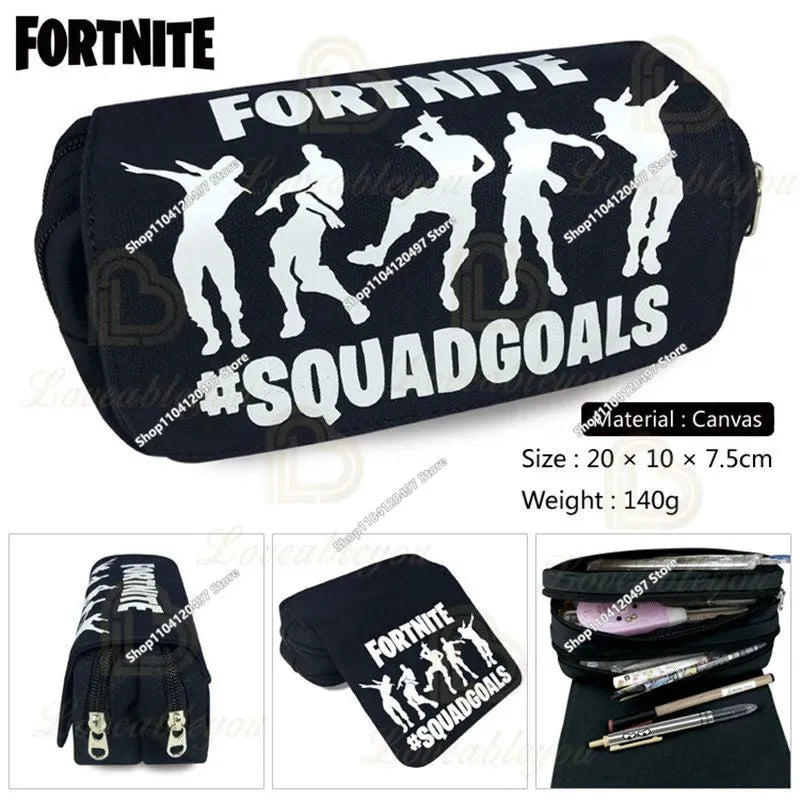 3pcs/set Fortnite Game Backpack Anime Cartoon Large Capacity Student Shcool Bags Pencil Bag Kawaii Lunch Bag Birthday Gifts