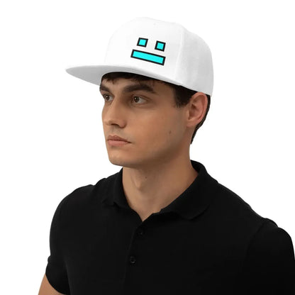 Videoherní kšiltovky Geometry Dash pro muže i ženy, nastavitelné kšiltovky, hiphopové kšiltovky, casquette