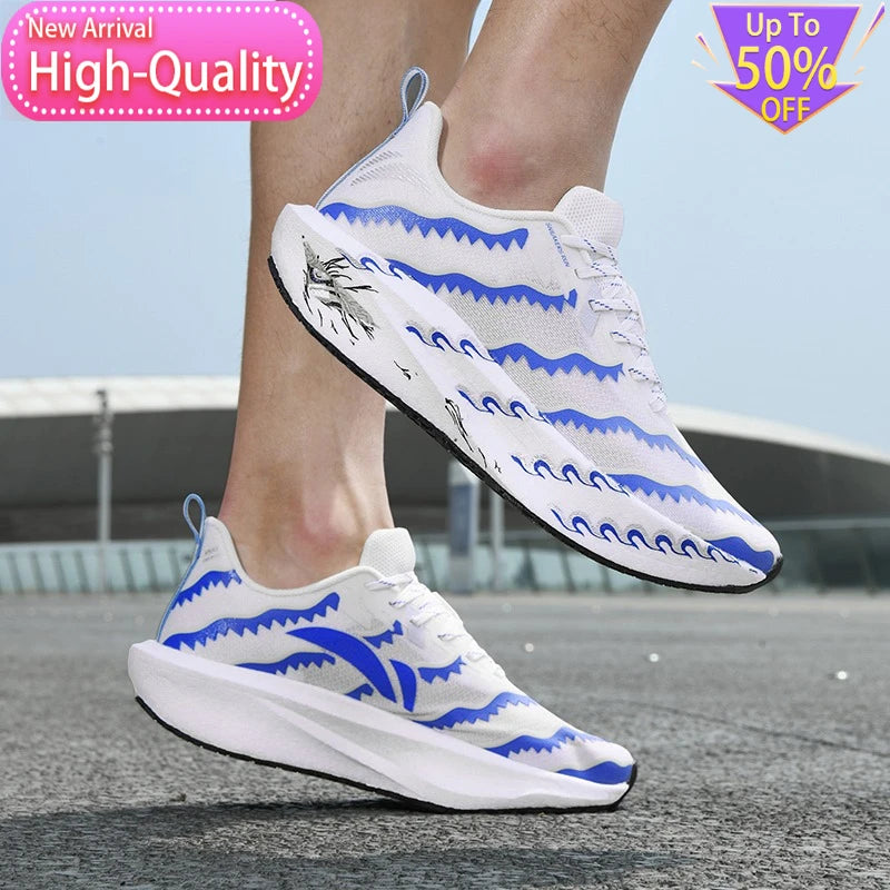 Chaussures de sport d'été pour homme et femme, légères, pour le marathon, respirantes, protégeant les pieds, idéales pour la marche