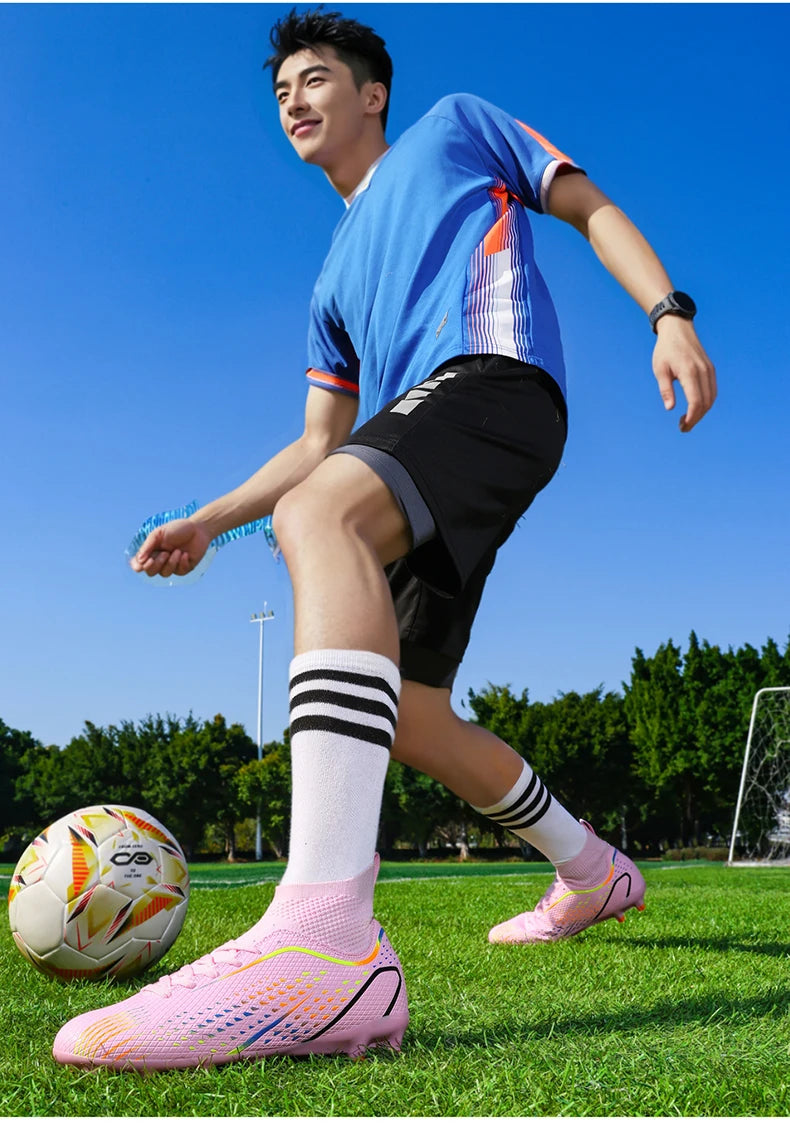 Chaussures de football pour homme - Chaussures de football de haute qualité - Chaussures de futsal unisexe pour femme - Crampons ultralégers professionnels TF/FG - Baskets