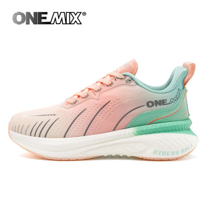 ONEMIX Novos Ténis de Corrida com Amortecimento para Homem, Adequados para Corredores Pesados, com Atacadores, Desportivos, Antiderrapantes, para Exterior, para Mulher e Homem