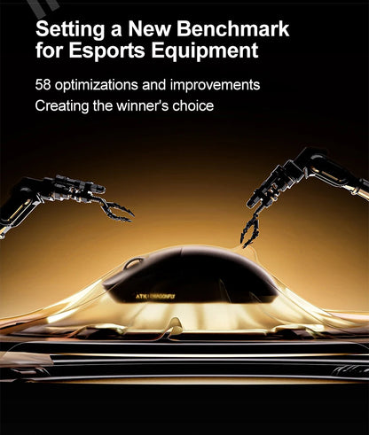 Mouse de gaming wireless ATK Dragonfly A9 Ultimate A9 Air PAW3950, ultra-ușor, ergonomic, pentru e-sports gamer FPS CSGO A9 Ultra