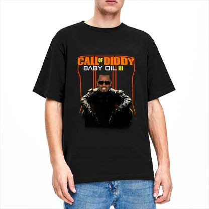 Men Funny Call of Diddy Meme T Shirt  Cotton Clothing Fashion Short Sleeve Crew Neck Tee Shirt Classic T-Shirt
