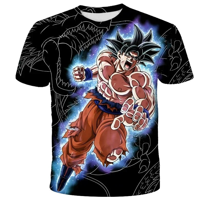 2026  Anime Dragon Ball Son Goku 3D Print Kids T Shirt Summer Fashion Casual T-shirt Boy Girl Unisex Children's Clothing Tshirt