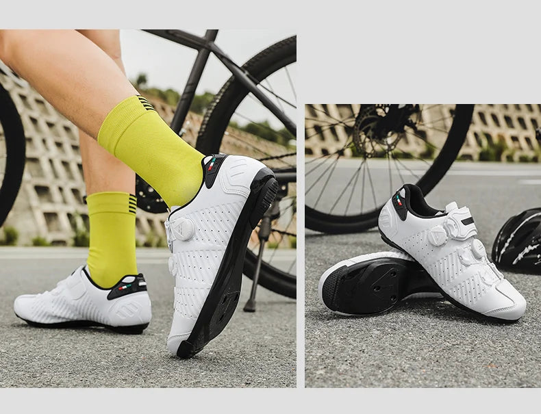 Highway bike cycling shoes, breathable and wear-resistant mountain bike cycling shoes, professional bike lock shoes Men or Women