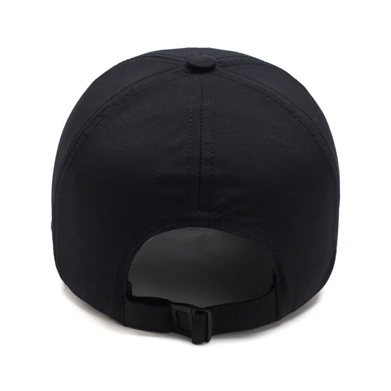 Solid Sports Baseball Cap, Sun Protection Quick Drying Snap Buckle Soft Top Casual Outdoor Dad Hat For Adults