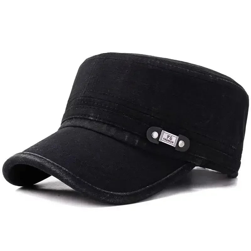 1pc Spring and Autumn Flat Top for Men and Women Soft Top Baseball Caps with FS Label, Outdoor Fishing Sunshade,Daily Use