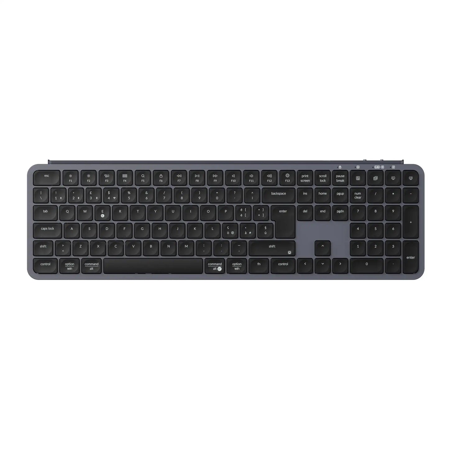 Keychron B6 Pro ISO-Layout ultraflache kabellose Tastatur in voller Größe, tragbar und leicht, mit 2.4GHz- & Bluetooth-Verbindungen