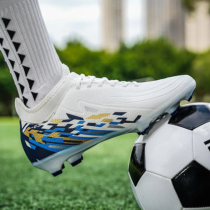 Casual Comfortable Men Sports Shoes Soccer Shoes Men Anti-slip Outdoor Grass Training Breathable Lace-up Football Boots