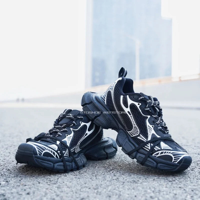 Schoenen met dikke zool voor heren en dames, maat 36-45, Paris 3XL, ‘dad shoes’, lengteverhogend, ademend, stevige schoenen, casual sportschoenen