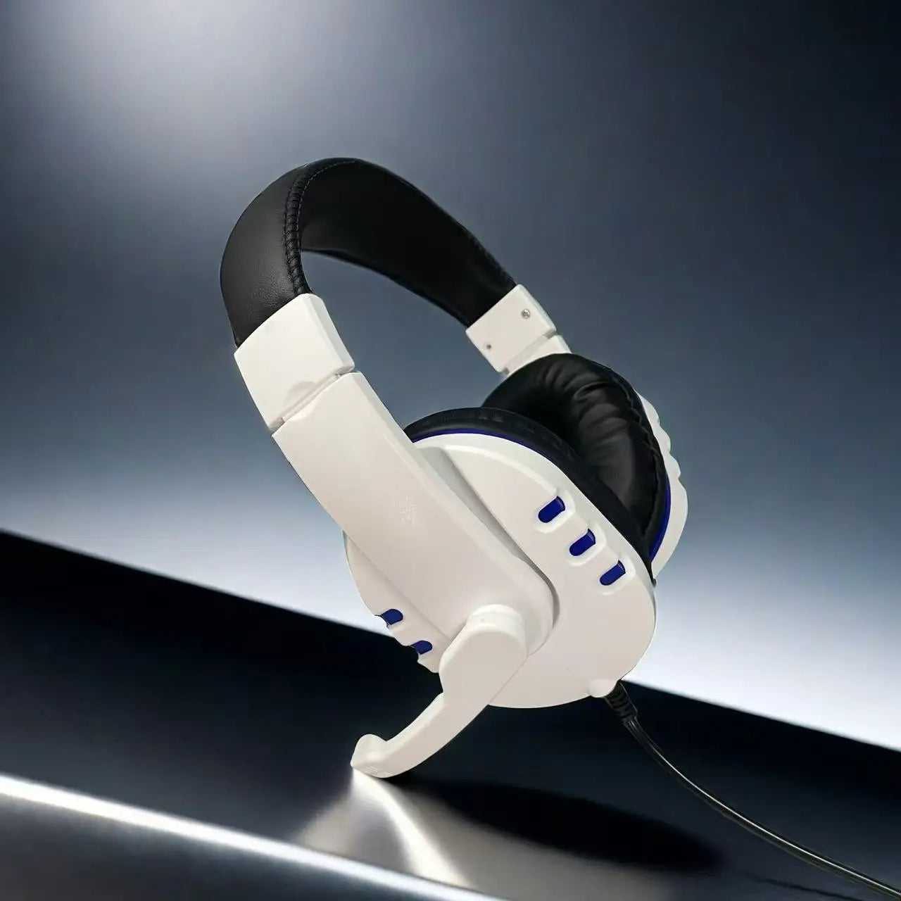 Cuffie cablate 7260 con microfono – Headset gaming e lavoro per PS4 PS5 Xbox One, studio e riunioni, auricolari con jack 3.5mm