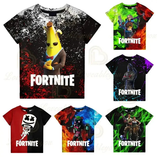 Battle Royale T-shirt Fortnite Victory T Shirt Kids Tops Girls Boys Clothes Harajuku Tees Children 3D 2025 NEW DESIGN