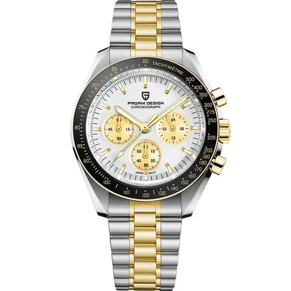 New PAGANI DESIGN Moon Men Watch Retro Luxury Quartz Watches For Men Stainless steel Sport waterproof Chronograph Man+With BOX