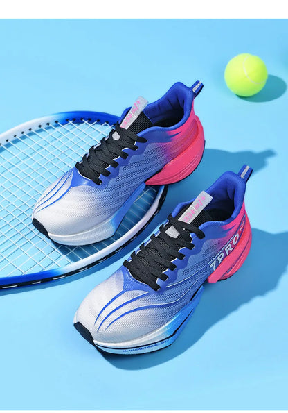 Herr-sneakers med kolplatta, utomhus-sportskor i mesh med mjuk sula, löparskor, lätta, halksäkra, vardagsskor för par, tennisskor