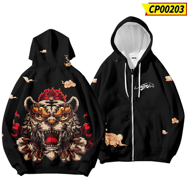 3D Print Chinese New Year Clothes Men Hoodies Kids Fashion Dragon Graphic Swearshirts Cool Streetwear Hooded Hoody Clothing Top