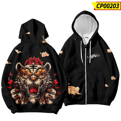 3D Print Chinese New Year Clothes Men Hoodies Kids Fashion Dragon Graphic Swearshirts Cool Streetwear Hooded Hoody Clothing Top