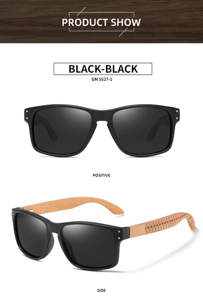 XSW Brand Design Bukové dřevo Ručně vyráběné sluneční brýle Pánské polarizované brýle Outdoorové sluneční brýle pro řízení Zesílený pant 5527