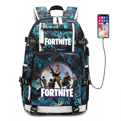 Fortnite-Print-Schülerrucksack für Jungen und Mädchen, Schulrucksack mit großem Fassungsvermögen, wasserdicht, leicht und strapazierfähig, Geburtstagsgeschenk