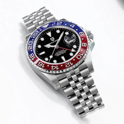 Man Watch PAGANI DESIGN GMT Men Mechanical WristWatch Luxury Sapphire Glass Waterproof 40mm Automatic Watch for Men Reloj Hombre