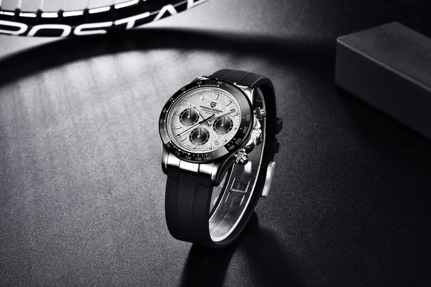 PAGANI DESIGN New Gold Blue Luxury Quartz Watch For Men Gift Box VK63 Movt Chronograph Sapphire Crystal Stainless Steel Watch