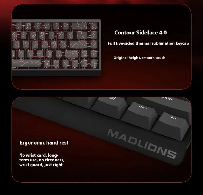 Madlions mad60he Mad60 Mad68 HE Mechanical Keyboard Magnetic Switch Mad60he Wired Game Keyboard Rapid Trigger Rgb Keyboard
