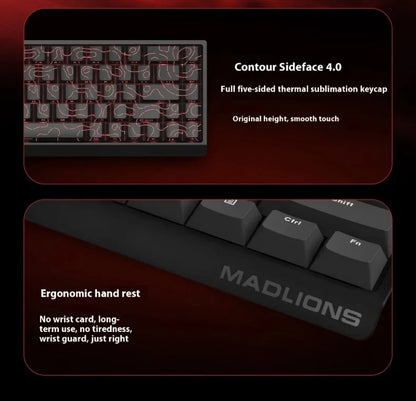 Madlions mad60he Mad60 Mad68 HE Mechanical Keyboard Magnetic Switch Mad60he Wired Game Keyboard Rapid Trigger Rgb Keyboard
