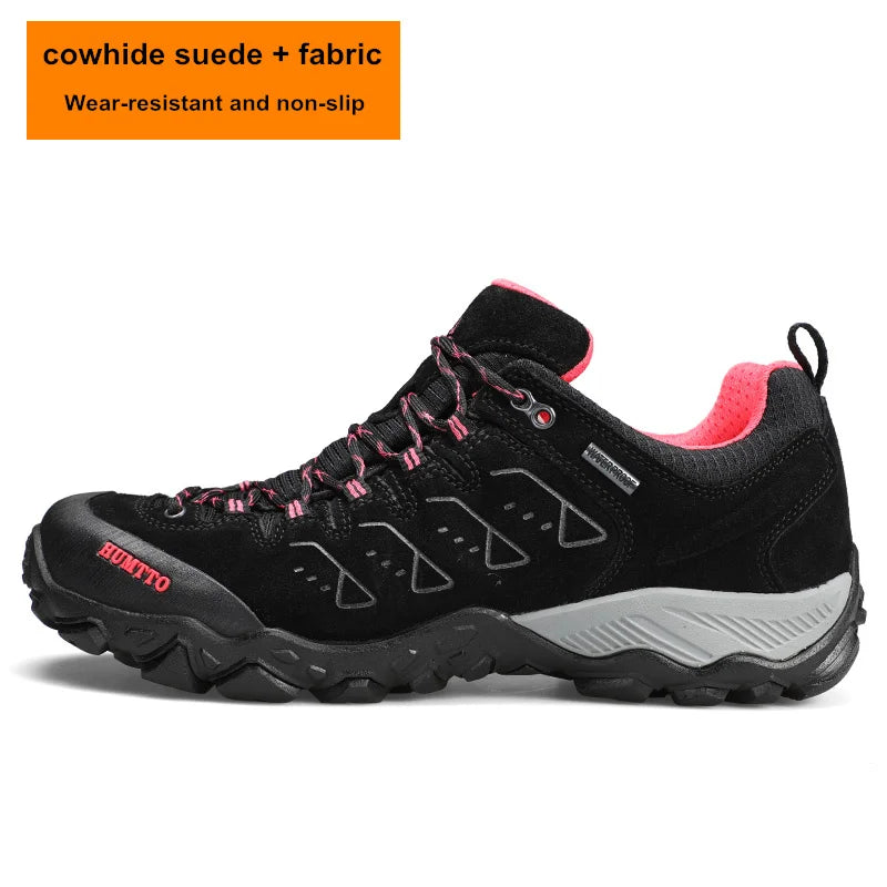 HUMTTO Trekking Shoes for Women Winter Hiking Shoes Women's Waterproof New Luxury Designer Climbing Leather Casual Woman Sneakers