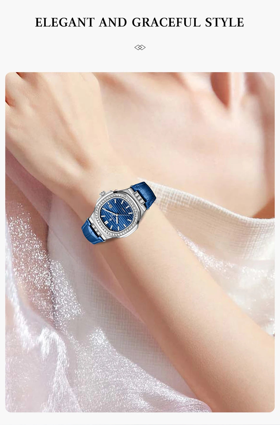 New Fashion BANGWEI Elegant Luxury Quartz Woman Watch Simple Dial Diamond Retro Leather Date Waterproof Luminous Women's Watches