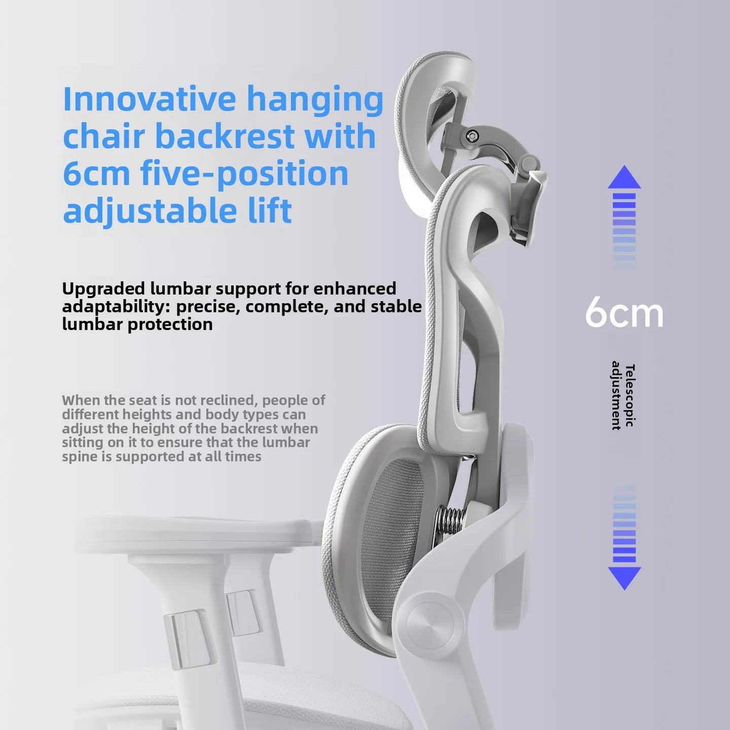 Stable Ergonomic Office Chair with Lumbar Support, Adjustable Height Computer Chair, Gaming Chair with Waist Protection, Swivel Desk Chair