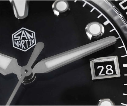 San Martin 37.5mm 40mm Classic Simple Dial Men Diver Watch Miyota 9015 Luxury Automatic Mechanical Watch Waterproof 200m SN0148