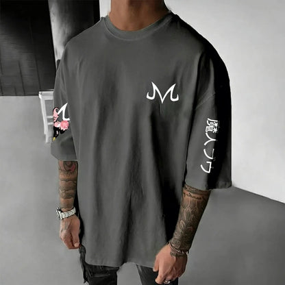 Dragon Ball Super Men's and Women's T-Shirts Majin Buu Anime Tee Summer Spring Boy's Oversize Short Sleeves Parent-child Outfits