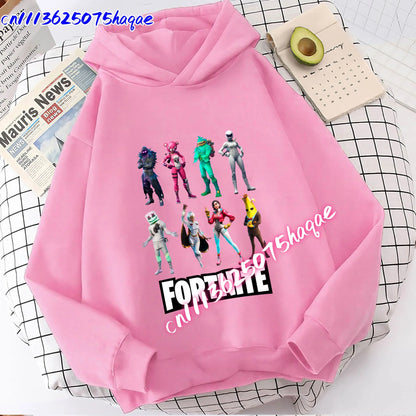 New Fortnites Kids Sweatshirts Cartoon Game Character Printed Hoodie Autumn Casuals Children Tops Winter Baby Boys Clothing