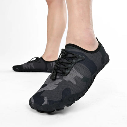 Oiaano Παπούτσια Barefoot Μαύρα με Φαρδύ Μπροστινό Μέρος για Άνδρες, Γυναικεία Αθλητικά Sneakers Unisex, Ανδρικά Υδάτινα Μποτάκια Aqua Beach με Μαλακή Σόλα, Ελαφριά και Διαπνέοντα